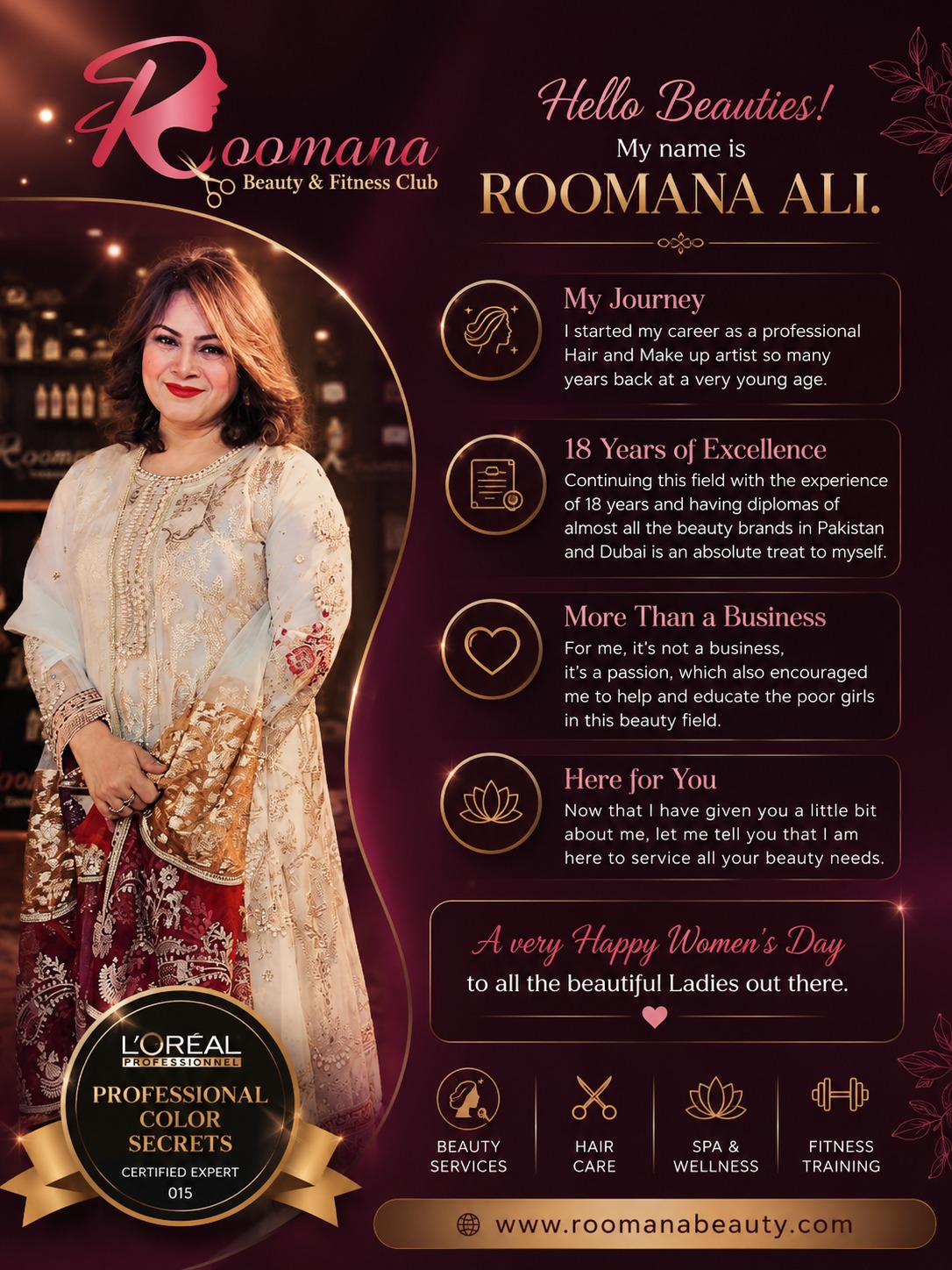 Roomana Ali Certificate — Lahore Beauty College
